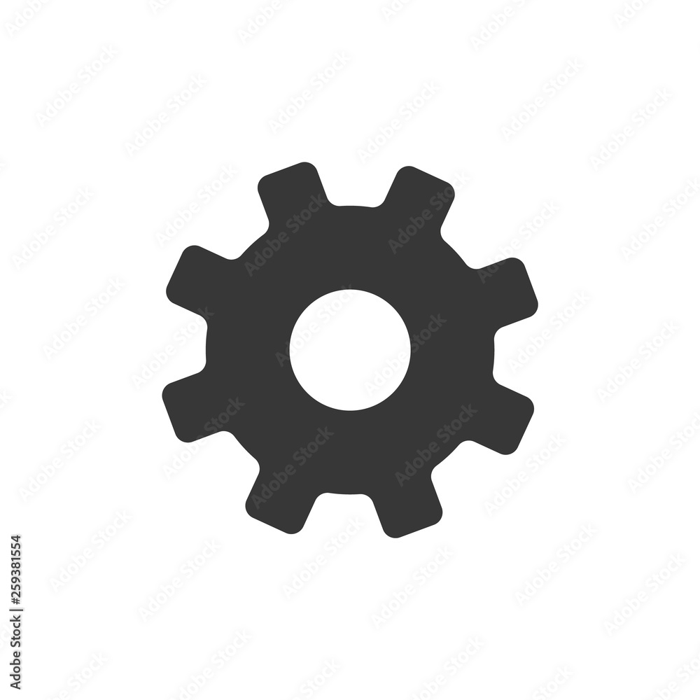 Gear icon. Settings sign vector eps10.gear icon vector, flat design gear sign. Gear icon. Settings sign vector eps10.gear icon vector, flat design gear sign.