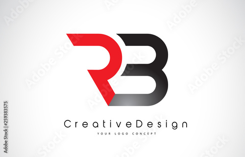 Free Download Red and Black RB R B Letter Logo Design. Creative Icon Modern Letters Vector Logo. - GFXLoad