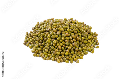 Mung or Mungo heap isolated on white background. nutrition. bio. natural food ingredient.