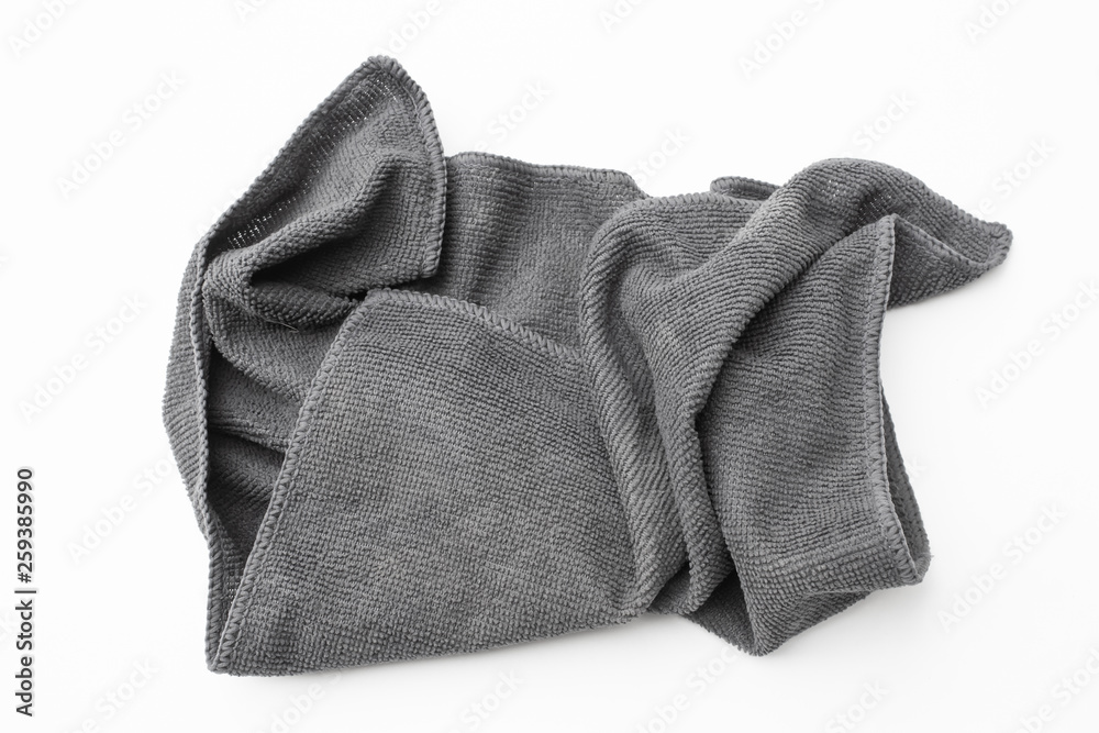 Gray fabric on white background. Gray fabric on white background.