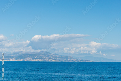 Seacoast of Antibes in a sunny winter day