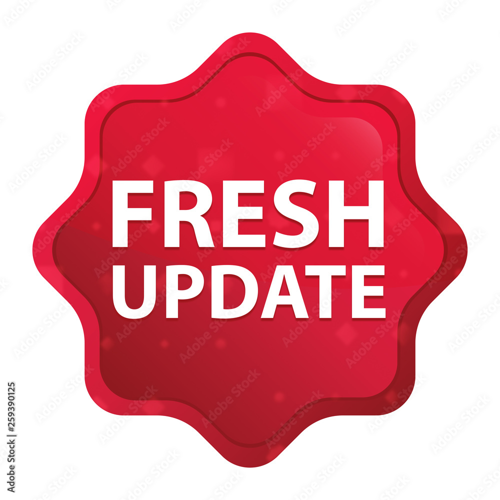 Fresh Update misty rose red starburst sticker button Fresh Update misty rose red starburst sticker button