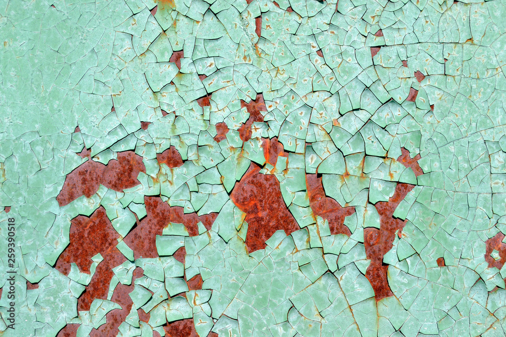 Fototapeta premium Metal texture with scratches and cracks background