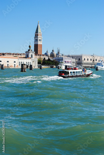 view from boat to Italy beauty, boats and typical canal street in Venice, Venezia. vintage capture
