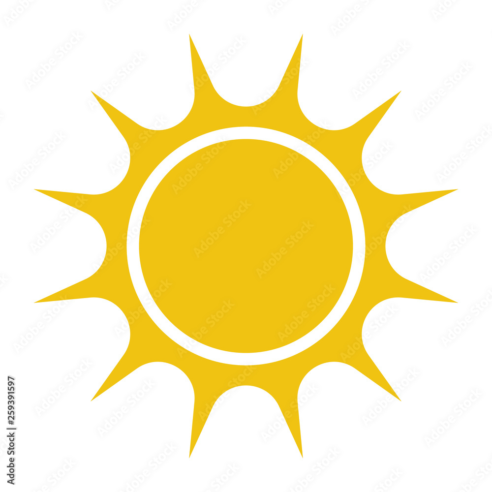 Flat sun icon. Sun pictogram. Template vector illustration. Flat sun icon. Sun pictogram. Template vector illustration.