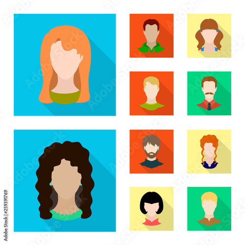 Vector design of avatar and dummy sign. Set of avatar and figure vector icon for stock.