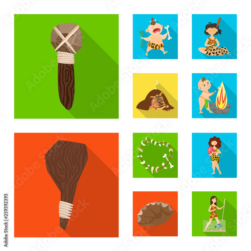 Vector illustration of evolution  and prehistory icon. Collection of evolution  and development  vector icon for stock.