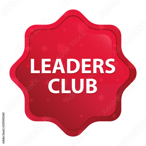 Leaders Club misty rose red starburst sticker button