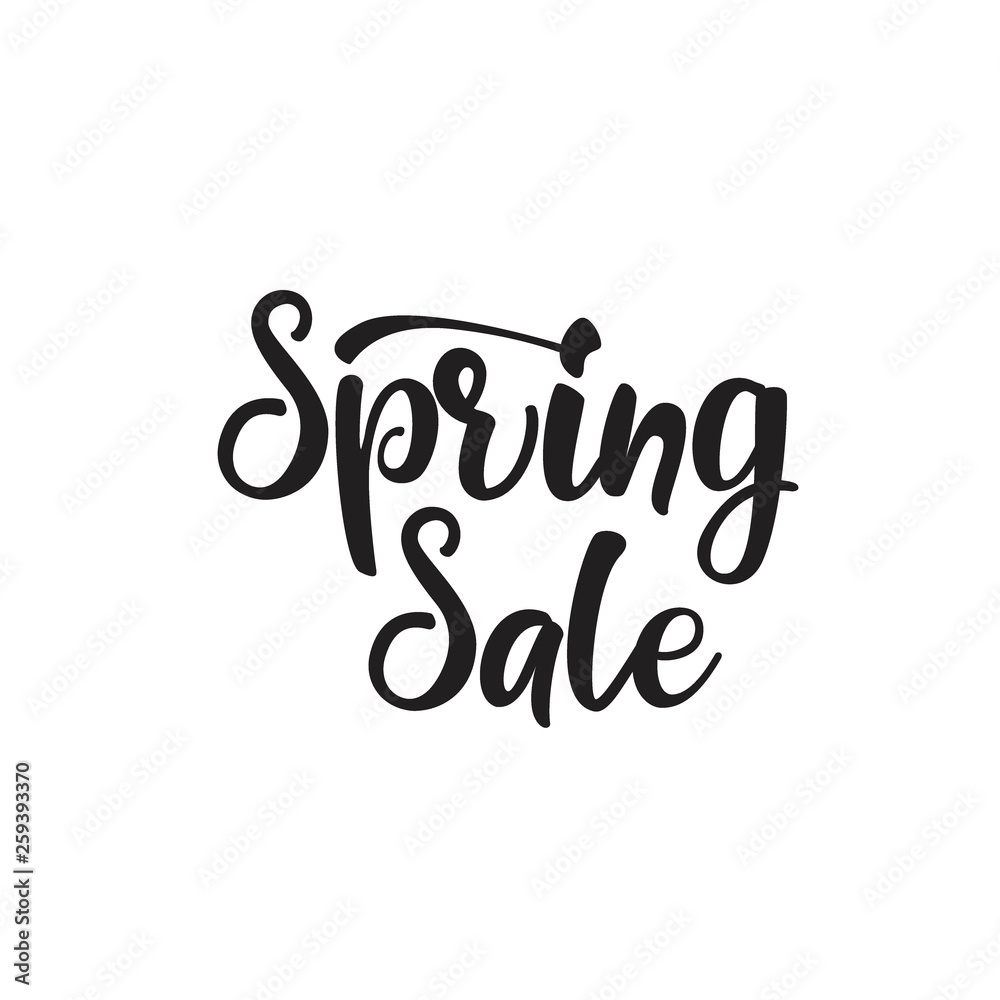 Lettering  Spring Sale. Vector illustration.