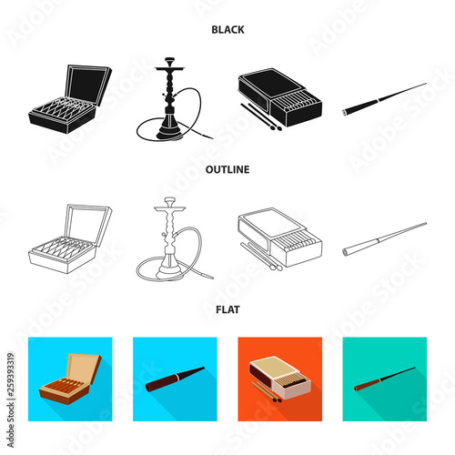 Vector illustration of refuse and stop symbol. Collection of refuse and habit vector icon for stock.