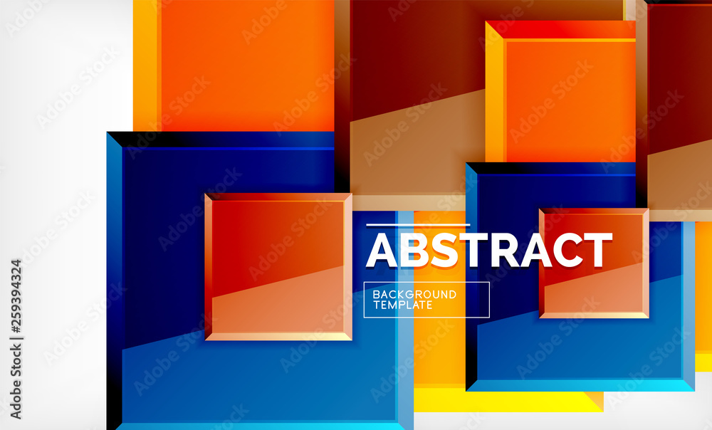 Square geometrical background Square geometrical background