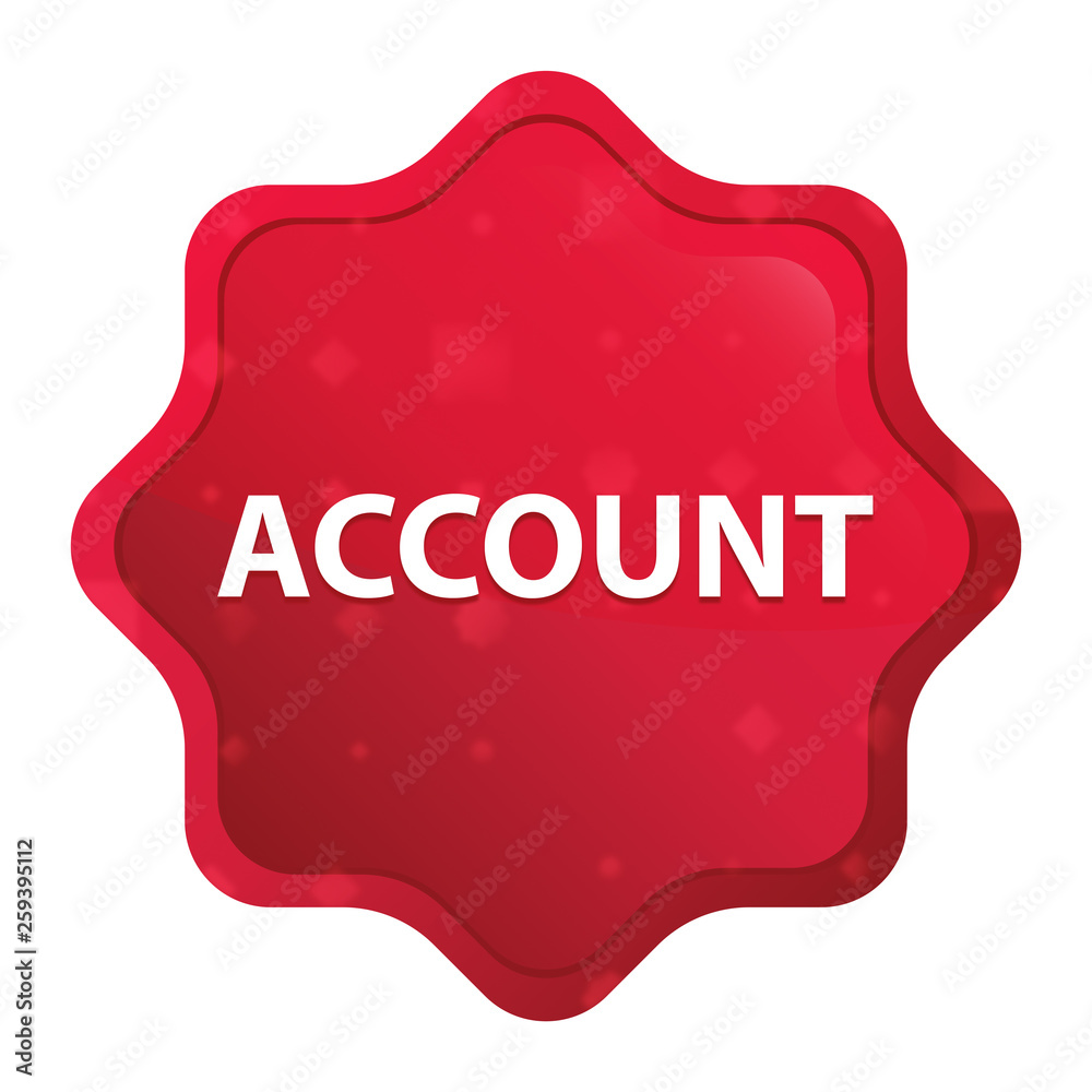 Account misty rose red starburst sticker button Account misty rose red starburst sticker button