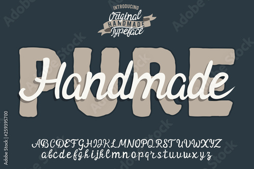 Pure handmade. Simple style. Script typeface.