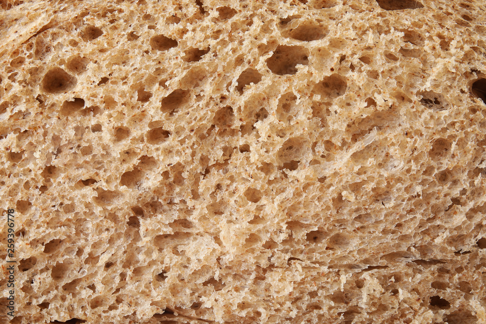Fresh bread as background, closeup view. Baked goods