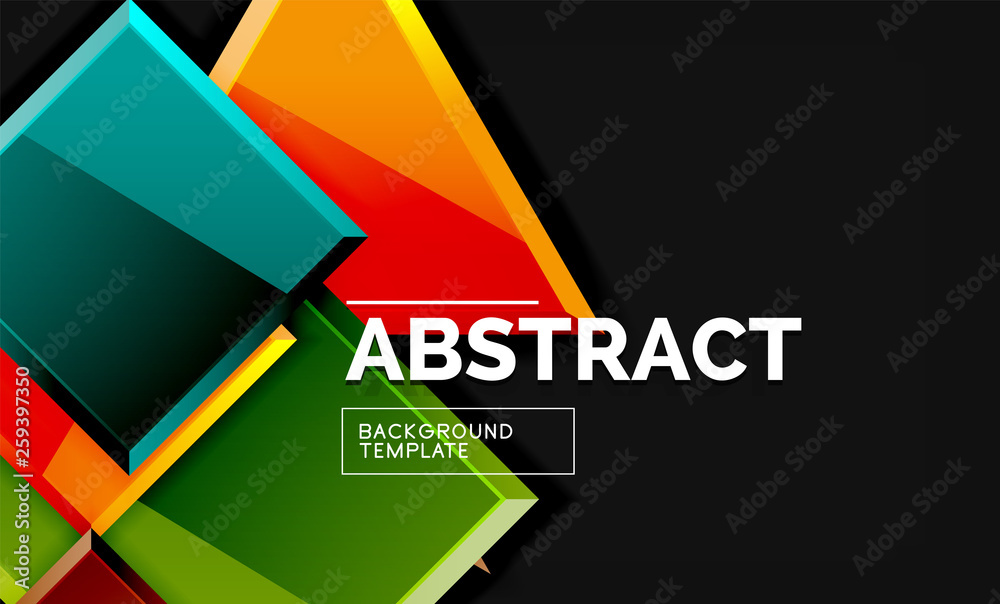 Squares and triangles geometrical background Squares and triangles geometrical background