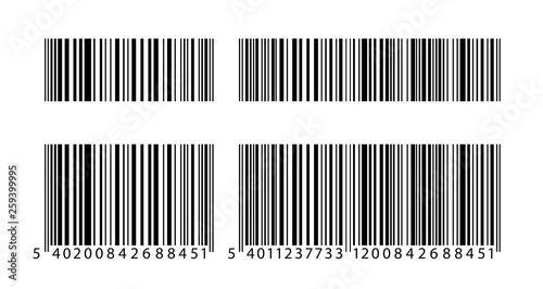 Barcode icon set. Barcode vector EPS 10 - stock vector.