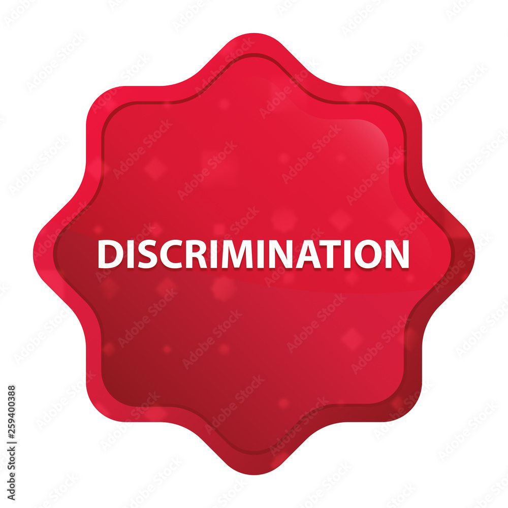 Discrimination misty rose red starburst sticker button Discrimination misty rose red starburst sticker button
