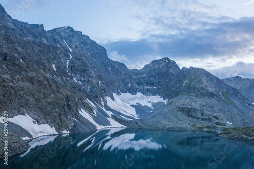 Ala-Askir lake in Yeshtu valley. Mountain Altai landscape