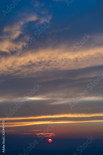 Sunset in the sky
