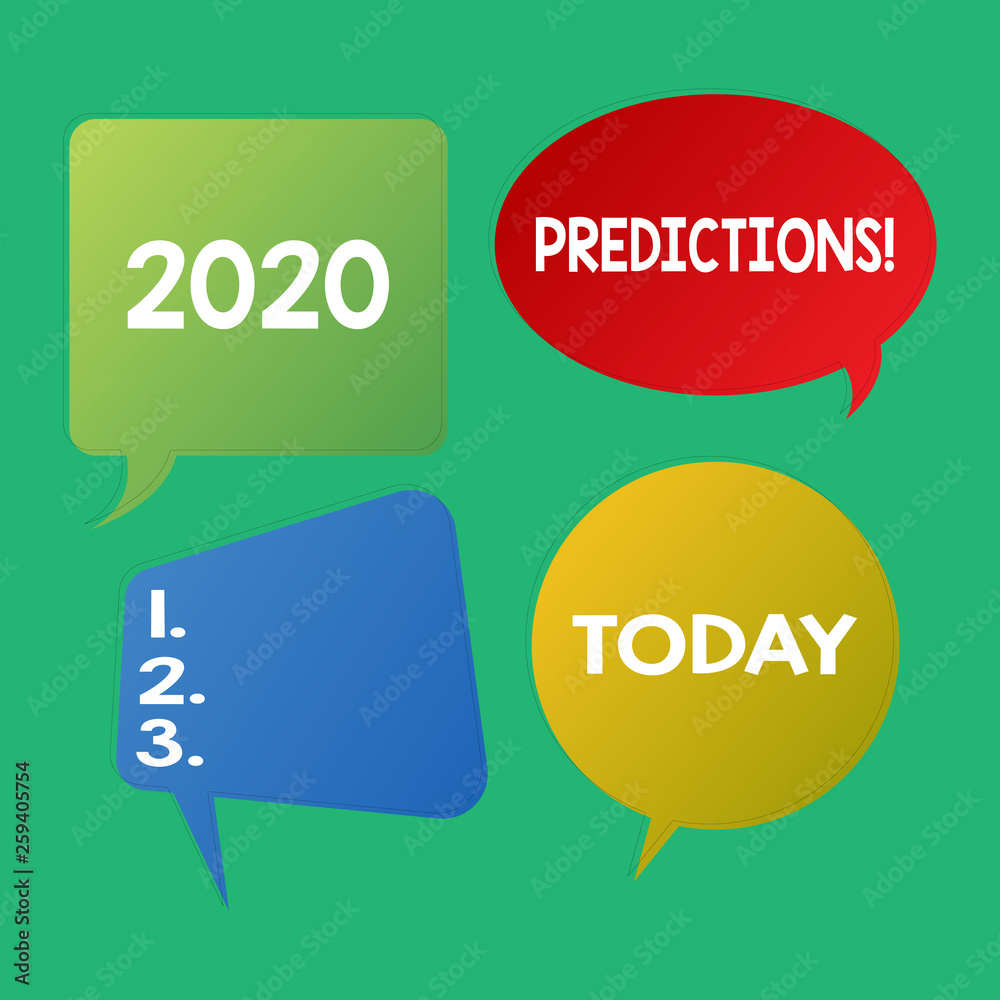 Word writing text 2020 Predictions. Business photo showcasing statement about what you think will happen in future Blank Speech Bubble Sticker in Different Shapes and Color for Multiple Chat Word writing text 2020 Predictions. Business photo showcasing statement about what you think will happen in future Blank Speech Bubble Sticker in Different Shapes and Color for Multiple Chat