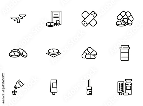 Drugs icon set