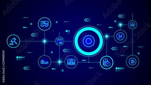 circular notation icon. From web set