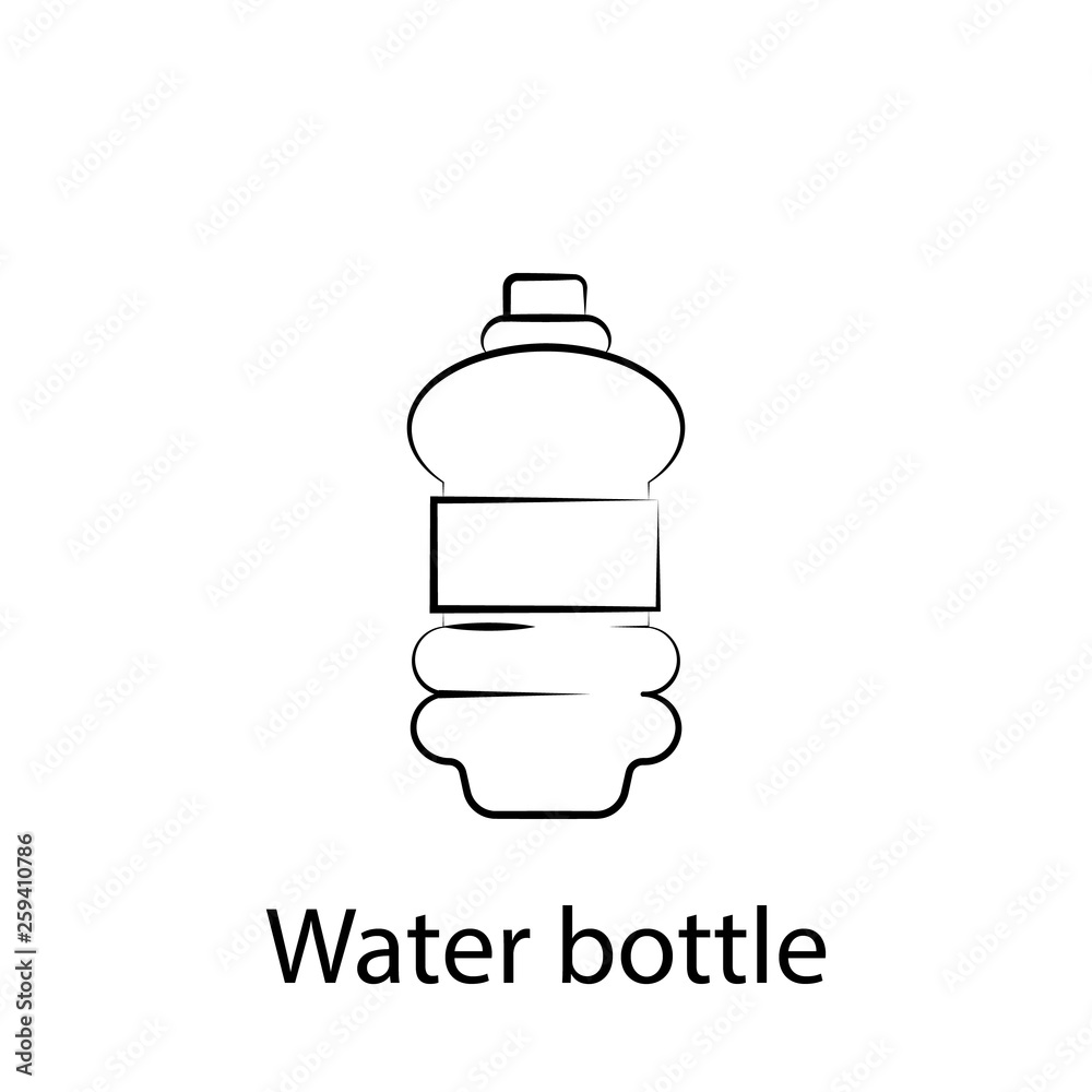 fast food water bottle outline icon. Element of food illustration icon. Signs and symbols can be used for web, logo, mobile app, UI, UX fast food water bottle outline icon. Element of food illustration icon. Signs and symbols can be used for web, logo, mobile app, UI, UX
