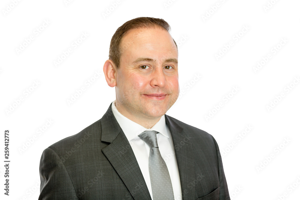 Mature business man portrait with white copy space Mature business man portrait with white copy space