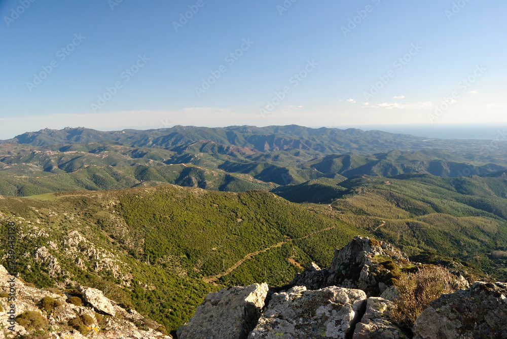 Naklejka premium Panorama sui monti di Sinnai