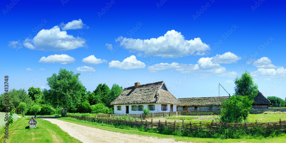 Panorama, view of an old abandoned village Panorama, view of an old abandoned village