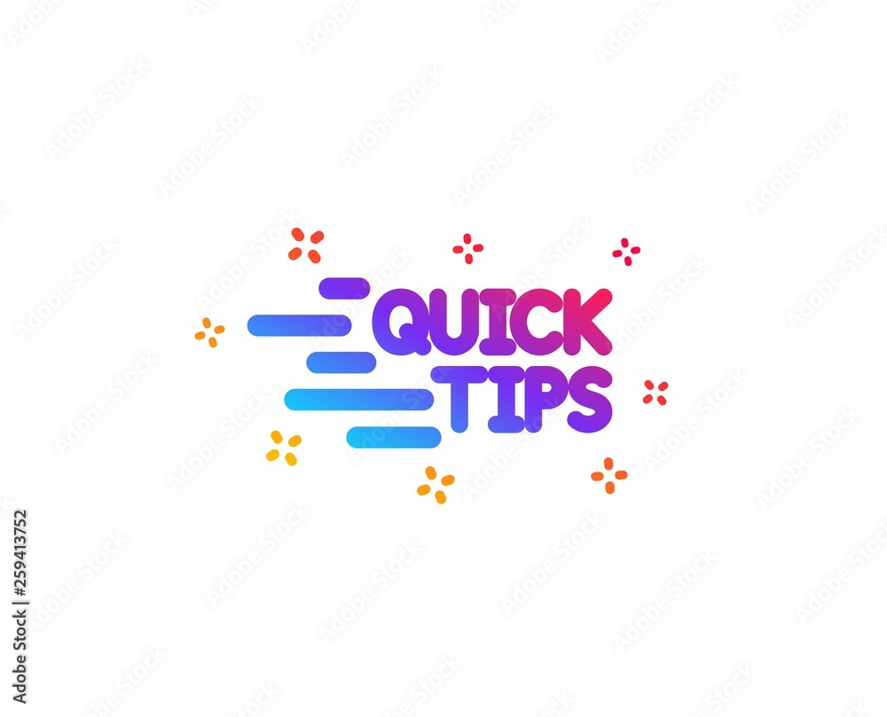 Quick tips icon. Helpful tricks sign. Tutorials symbol. Dynamic shapes. Gradient design education icon. Classic style. Vector Quick tips icon. Helpful tricks sign. Tutorials symbol. Dynamic shapes. Gradient design education icon. Classic style. Vector