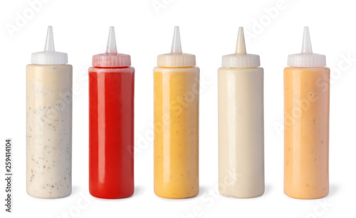 Canvas Print sauce bottles