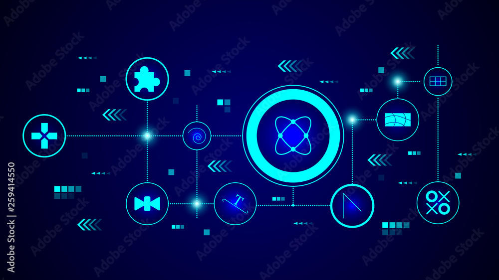 Fototapeta premium Atom icon. From web set