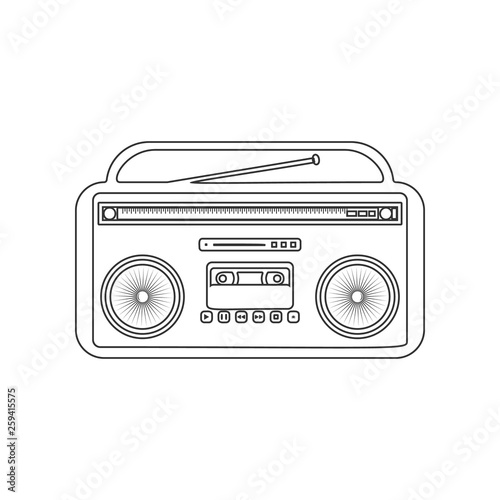 cassette recorder icon. Element of zoo for mobile concept and web apps icon. Outline, thin line icon for website design and development, app development