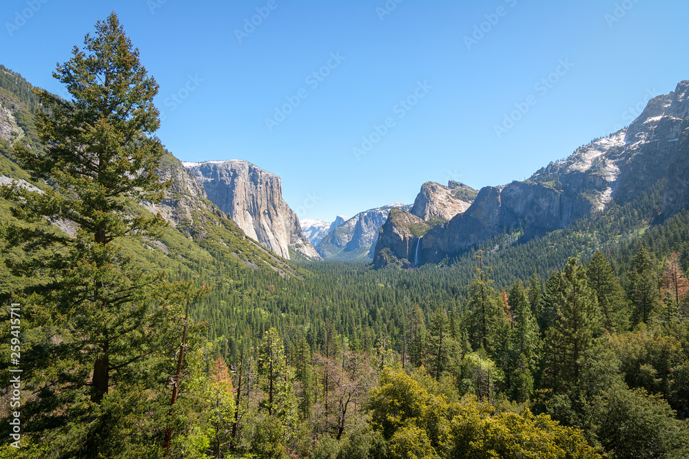 Tunnel View in Yosemite National Park, California, Usa