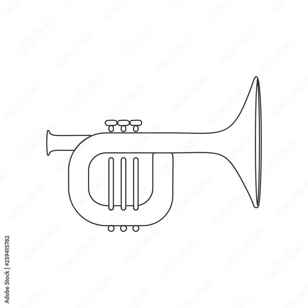 trombone icon. Element of zoo for mobile concept and web apps icon. Outline, thin line icon for website design and development, app development trombone icon. Element of zoo for mobile concept and web apps icon. Outline, thin line icon for website design and development, app development