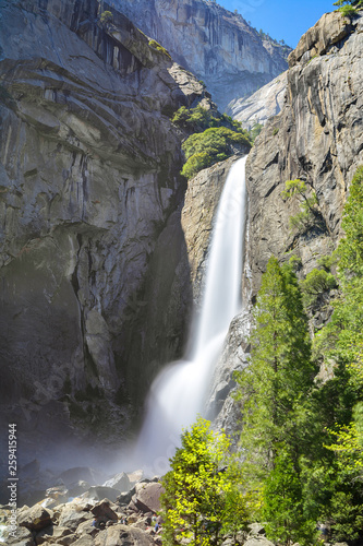 Lower Yosemite Falls in Yosemite National Park  California  Usa