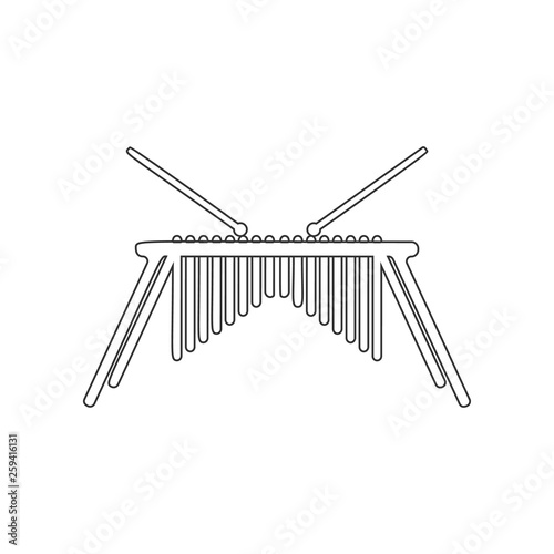 bar chimes icon. Element of zoo for mobile concept and web apps icon. Outline, thin line icon for website design and development, app development