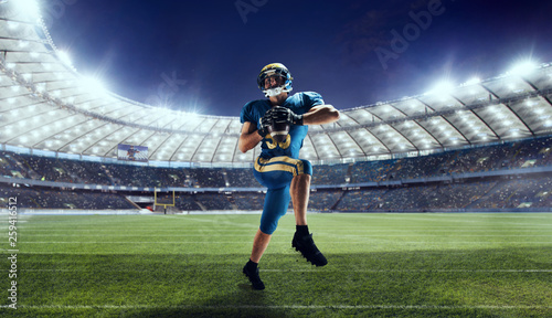 American football player in professional sport arena. © VIAR PRO studio