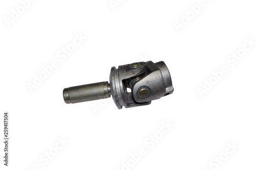 U-joint steering shaft, isolated on a white background