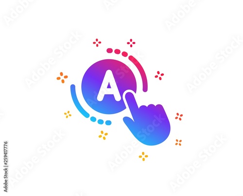 Ab testing icon. Ui test button sign. Dynamic shapes. Gradient design ab testing icon. Classic style. Vector