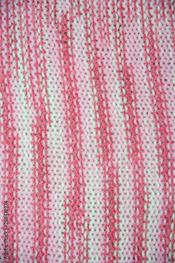 pink color knitted wool as backgound