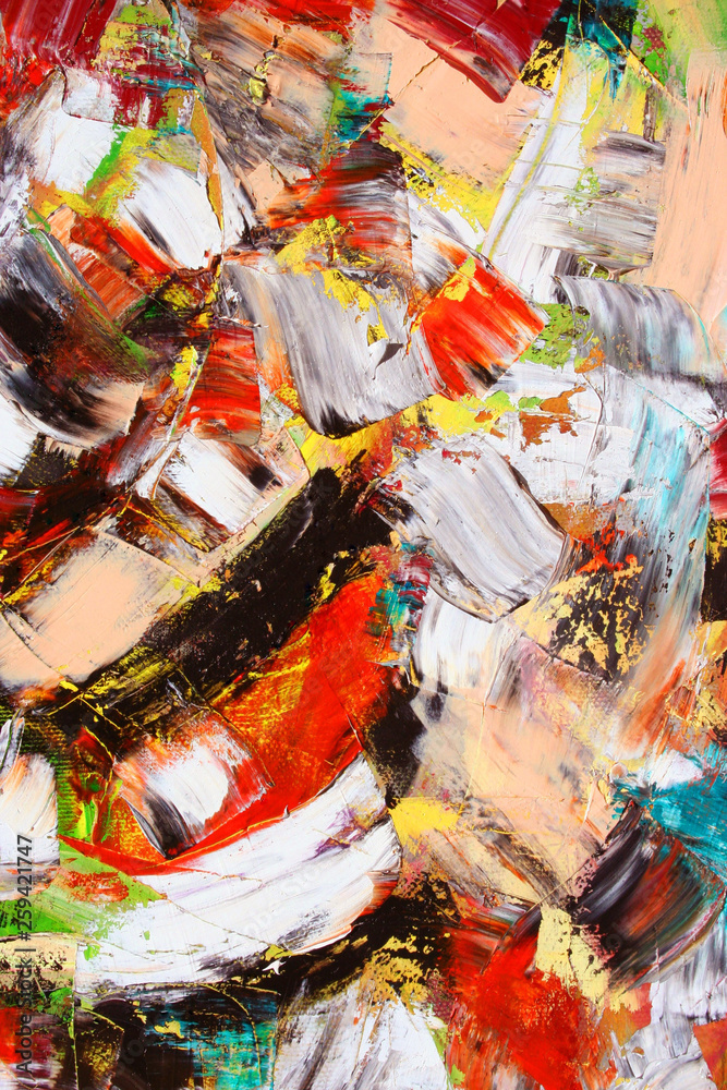 oil on canvas, abstract artwork as background