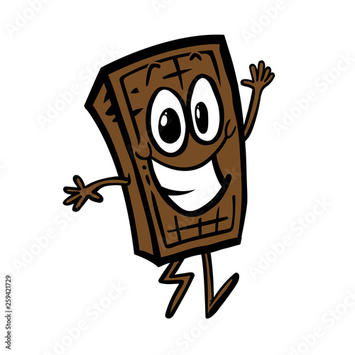 Chocolate candy bar cartoon