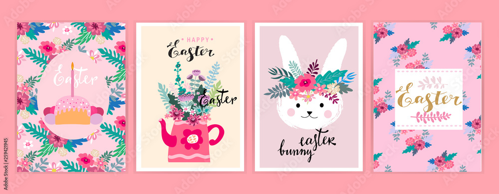 Happy Easter set cards2