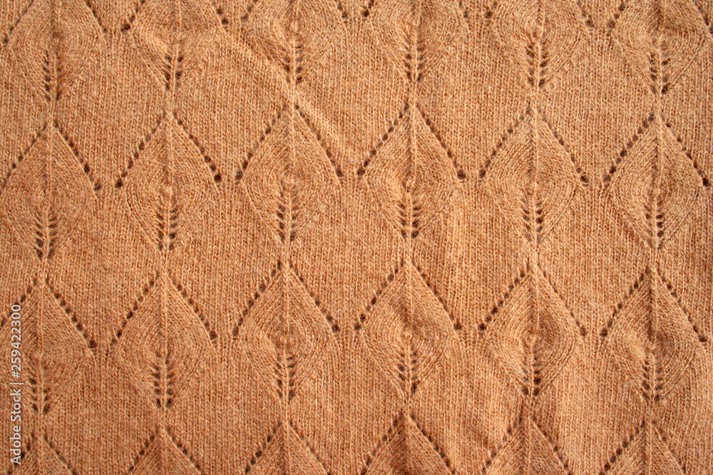 brown color knitted wool as background brown color knitted wool as background