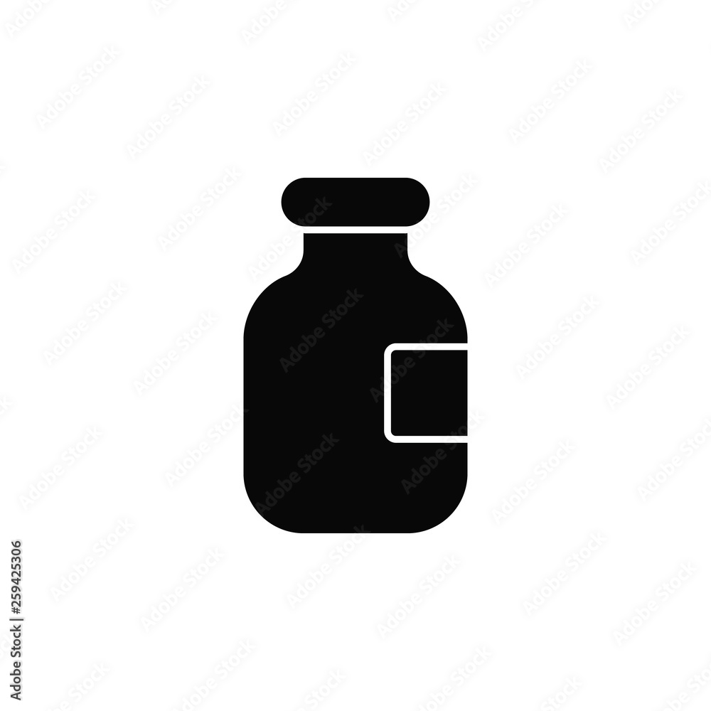 Bottle, milk vector icon. Element of kitchen for mobile concept and web apps illustration. Thin flat icon for website design and development, app development. Premium icon