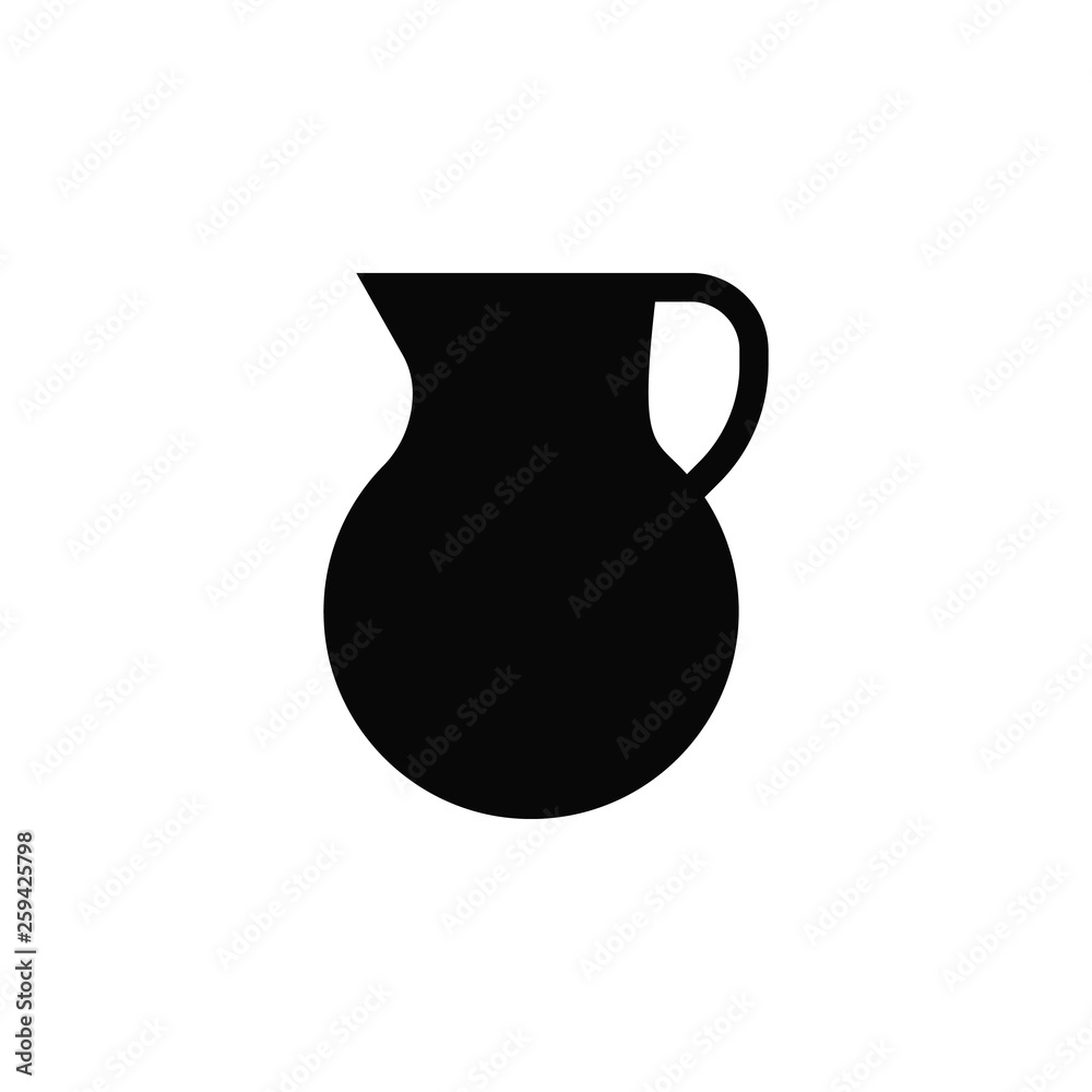 Jug vector icon. Element of kitchen for mobile concept and web apps illustration. Thin flat icon for website design and development, app development. Premium icon Jug vector icon. Element of kitchen for mobile concept and web apps illustration. Thin flat icon for website design and development, app development. Premium icon