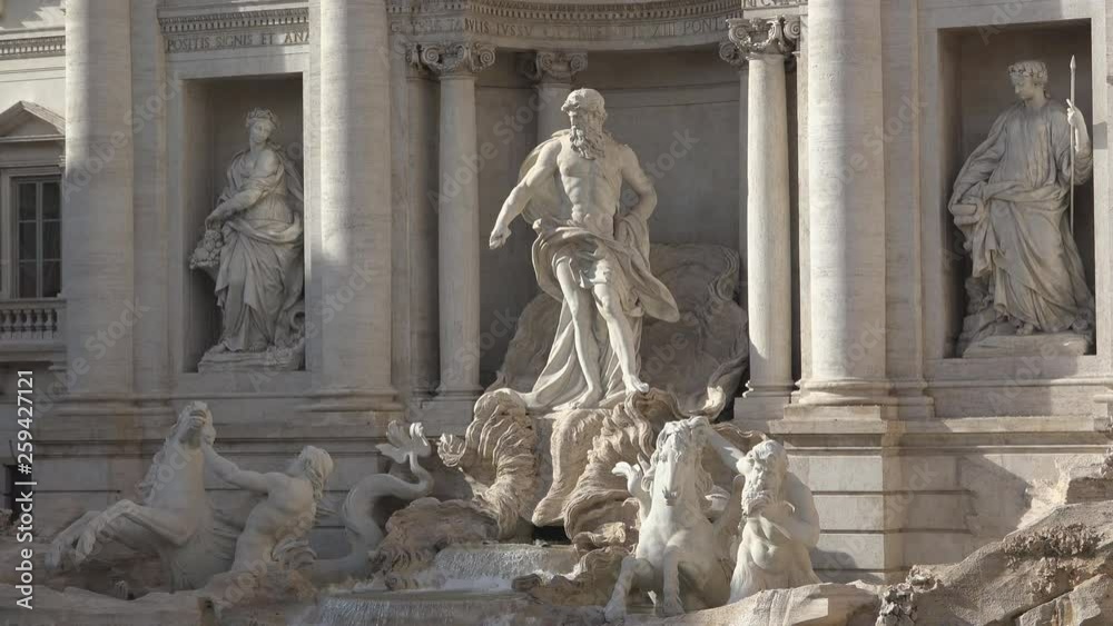Detail of Trevi Fountain statues Detail of Trevi Fountain statues