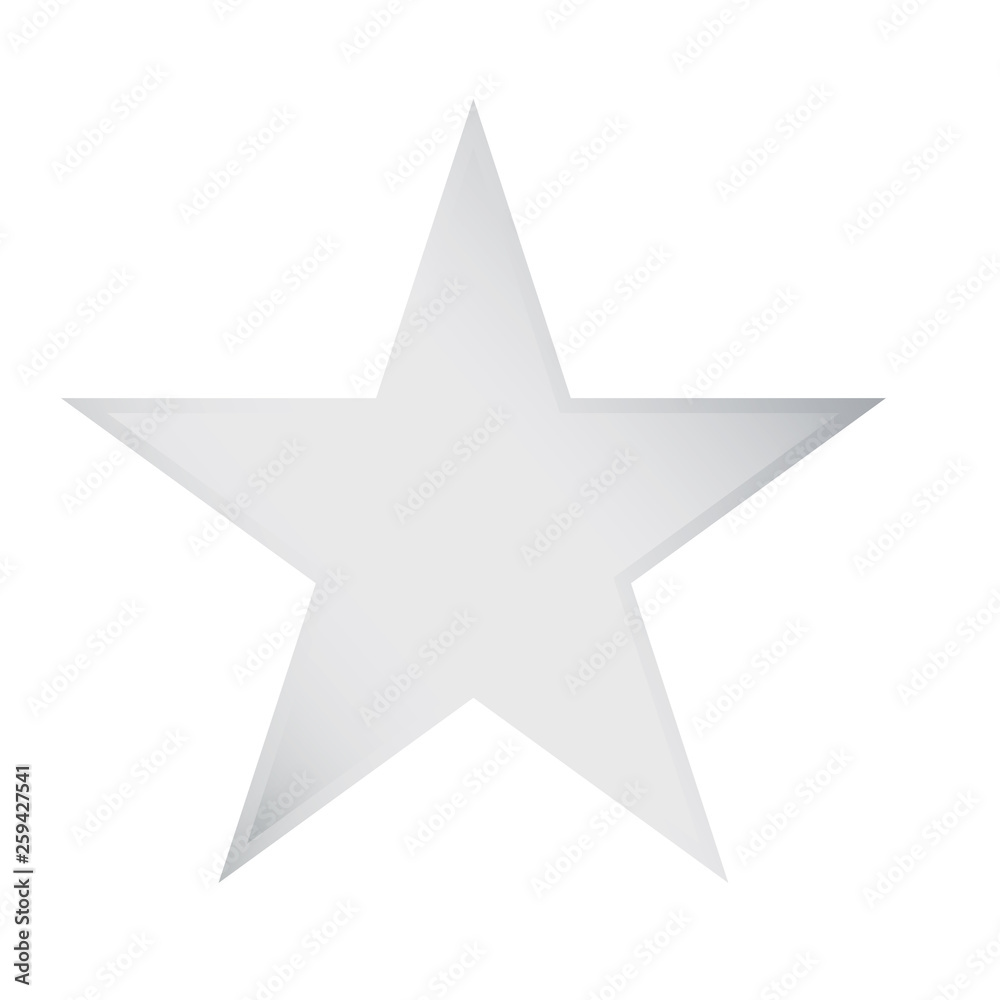 Silver star rating icon vector eps10. Rating Star metal silver gradient sign Silver star rating icon vector eps10. Rating Star metal silver gradient sign